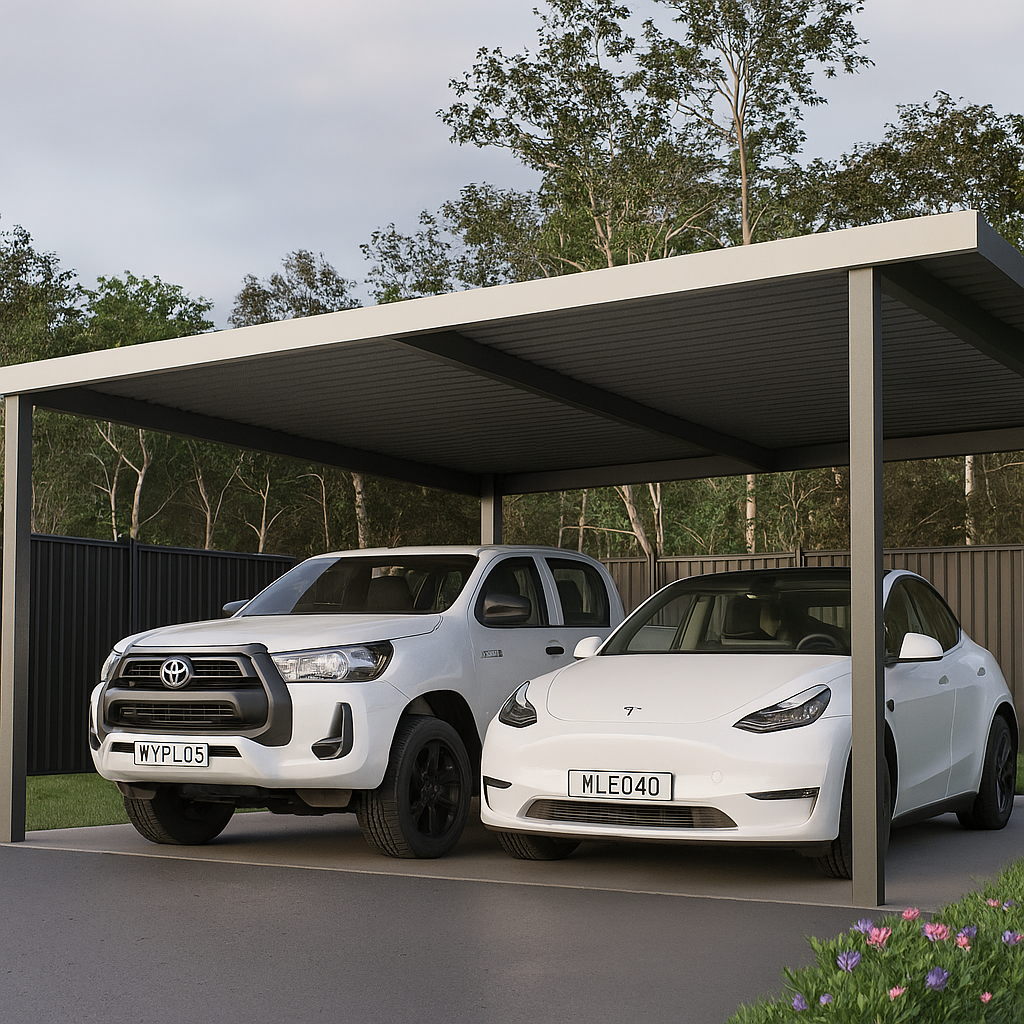 Free standing Car Patio Double Carport Structure