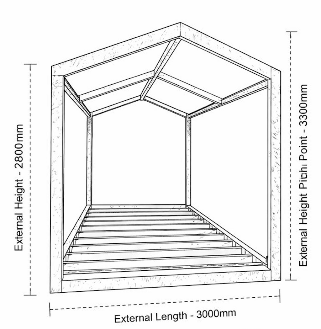High Pitch Prefabricated Modular Structure building A frame Roof steel Farm House Modern Frame System